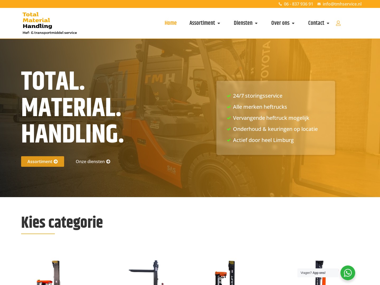 Website van TMH Service